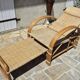 Vintage rattan and bamboo chaise longue, circa 1960s Italy.