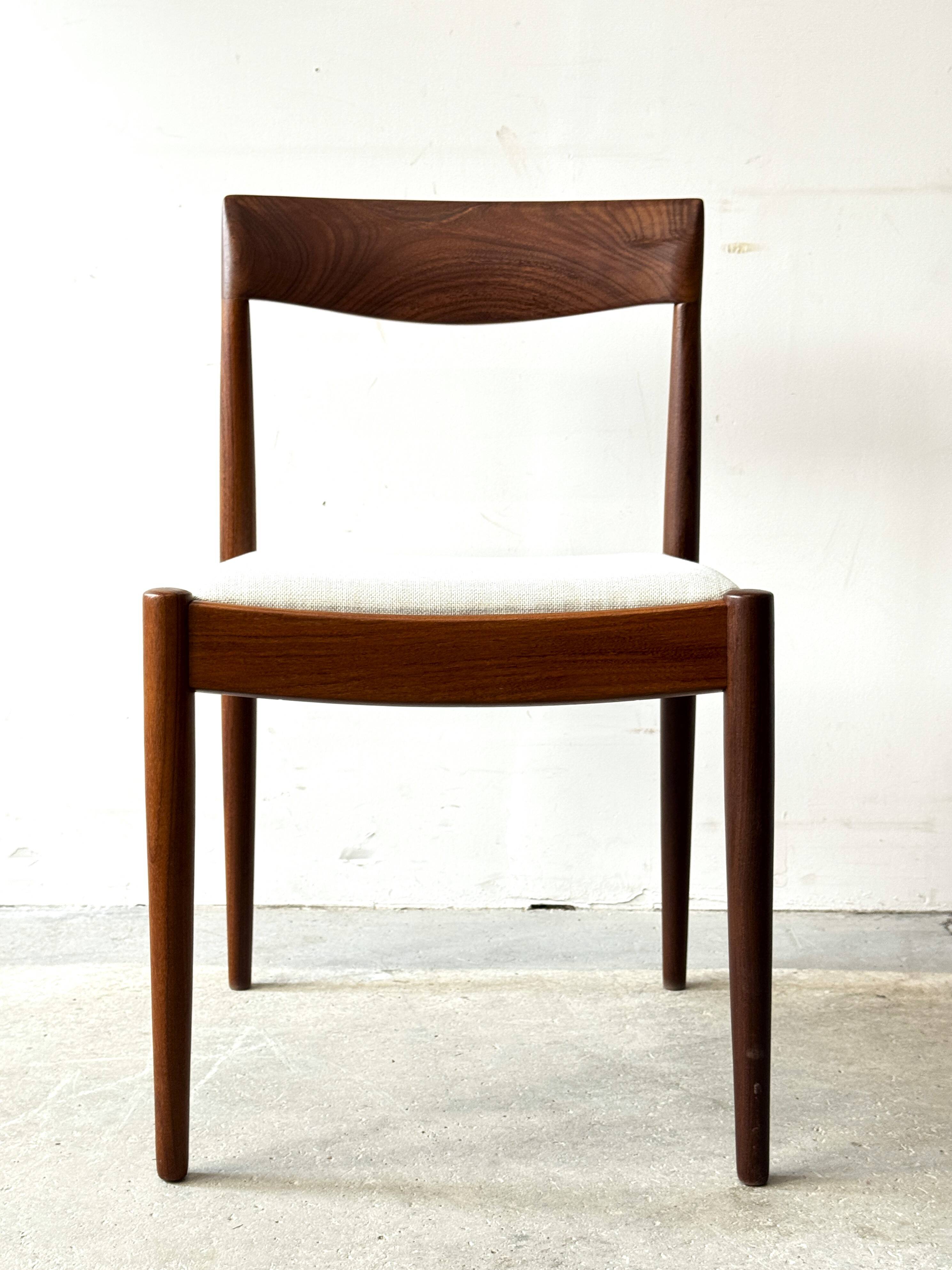Chaises en teck, 3 pièces, Lübke, Allemagne, années 1960, vintage, milieu du siècle