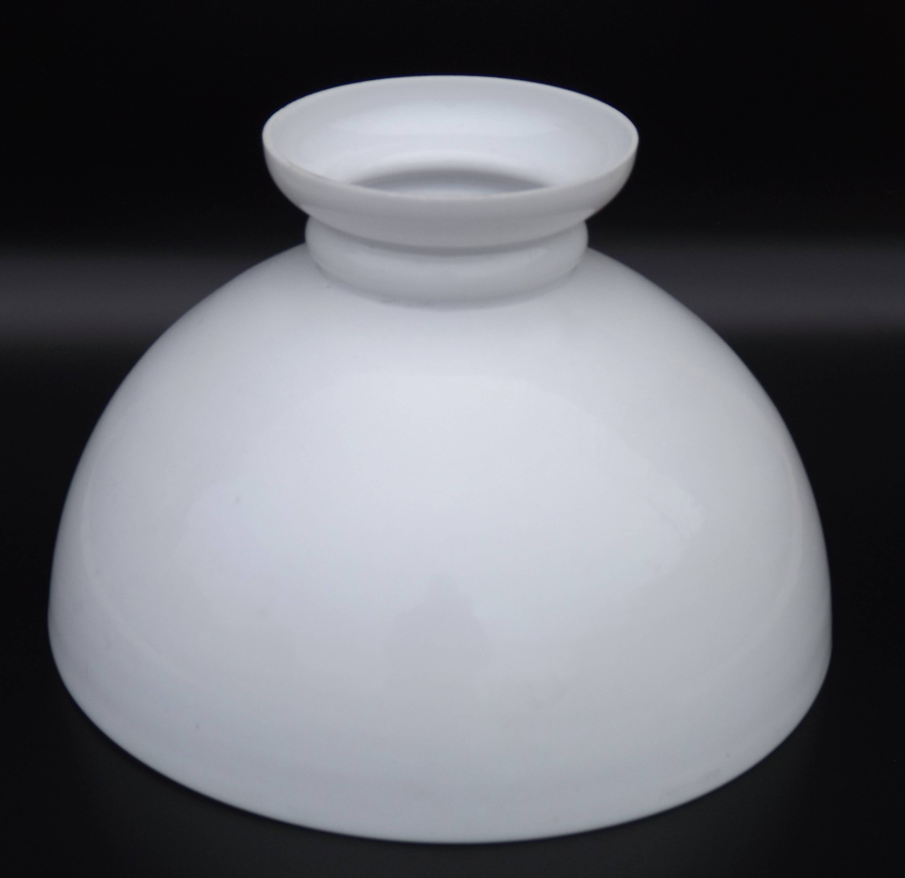 French Vintage White Opaque Glass Lantern Style Replacement Shade 0185