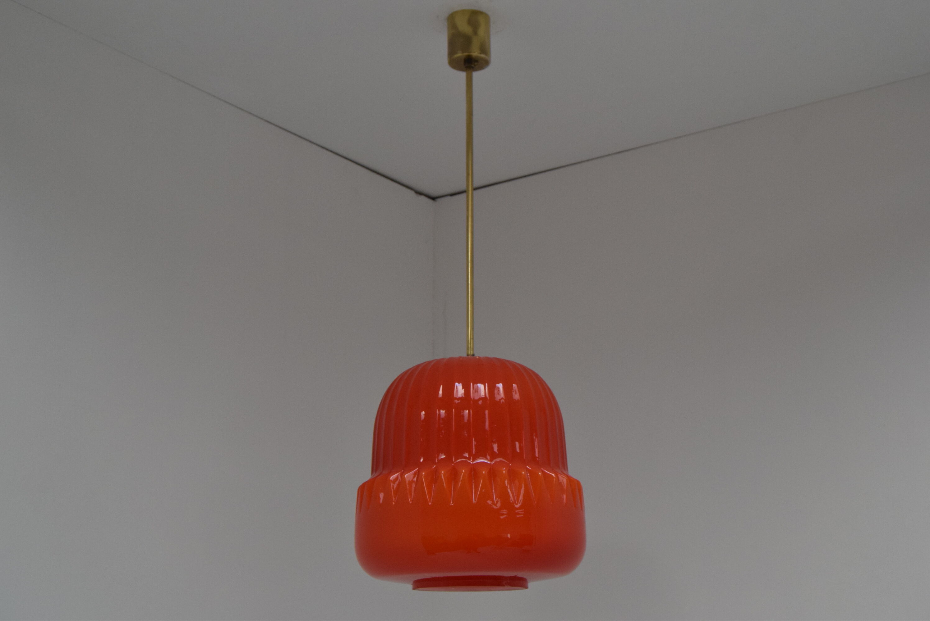 Mid-century Glass Pendant,1970's.