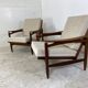 Vintage Danish Style Teak Mid-Century Set of 2 Chairs, 1950s