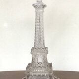 Eiffel Tower shaped candlesticks made by the Portieux crystal factory