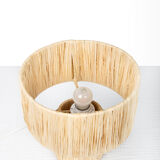 Natural raffia lamp height 24,5cm