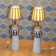 A pair of italian ceramic table lamps 1960