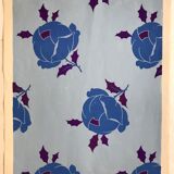 Original gouache on paper from Editions JEHLEM, floral decoration (roses), twentieth century, Paris