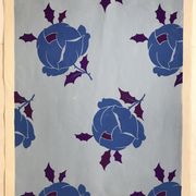 Original gouache on paper from Editions JEHLEM, floral decoration (roses), twentieth century, Paris