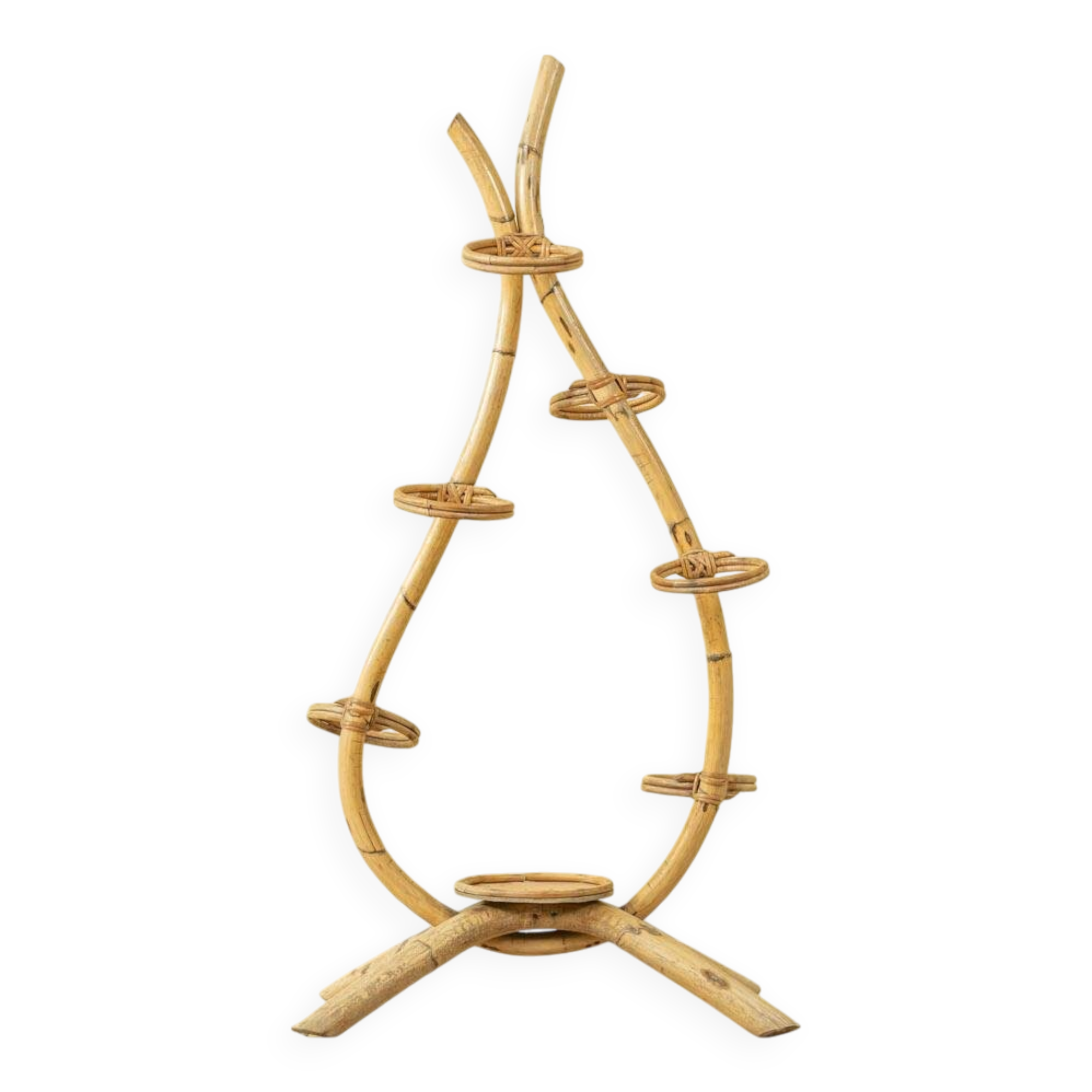 Sculptural Bamboo Flower Stand