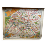 Old School Map School PARIS & Surrounding Areas Numbers 24 & 24bis Vintage