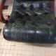 Green Chesterfield armchair