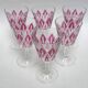 6 red wine glasses VMC Reims Harlequin