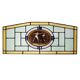 Art Deco Stained Glass Panel Depicting a Boxing Match, Belgium ca. 1910