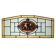 Art Deco Stained Glass Panel Depicting a Boxing Match, Belgium ca. 1910