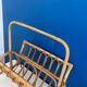 Vintage rattan magazine holder