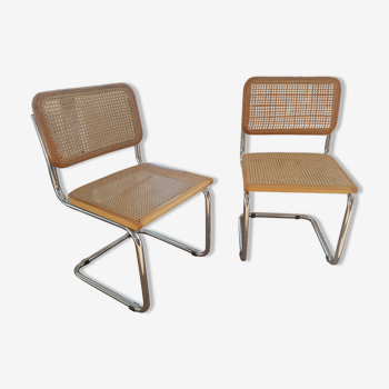 Paire de chaises Cesca b32 par Marcel Breuer