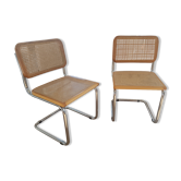 Paire de chaises Cesca b32 par Marcel Breuer