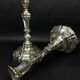 Pair of silver-plated bronze candlesticks, Auguste Monnier Veuve, 1911