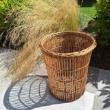 Wicker waste paper basket 1960