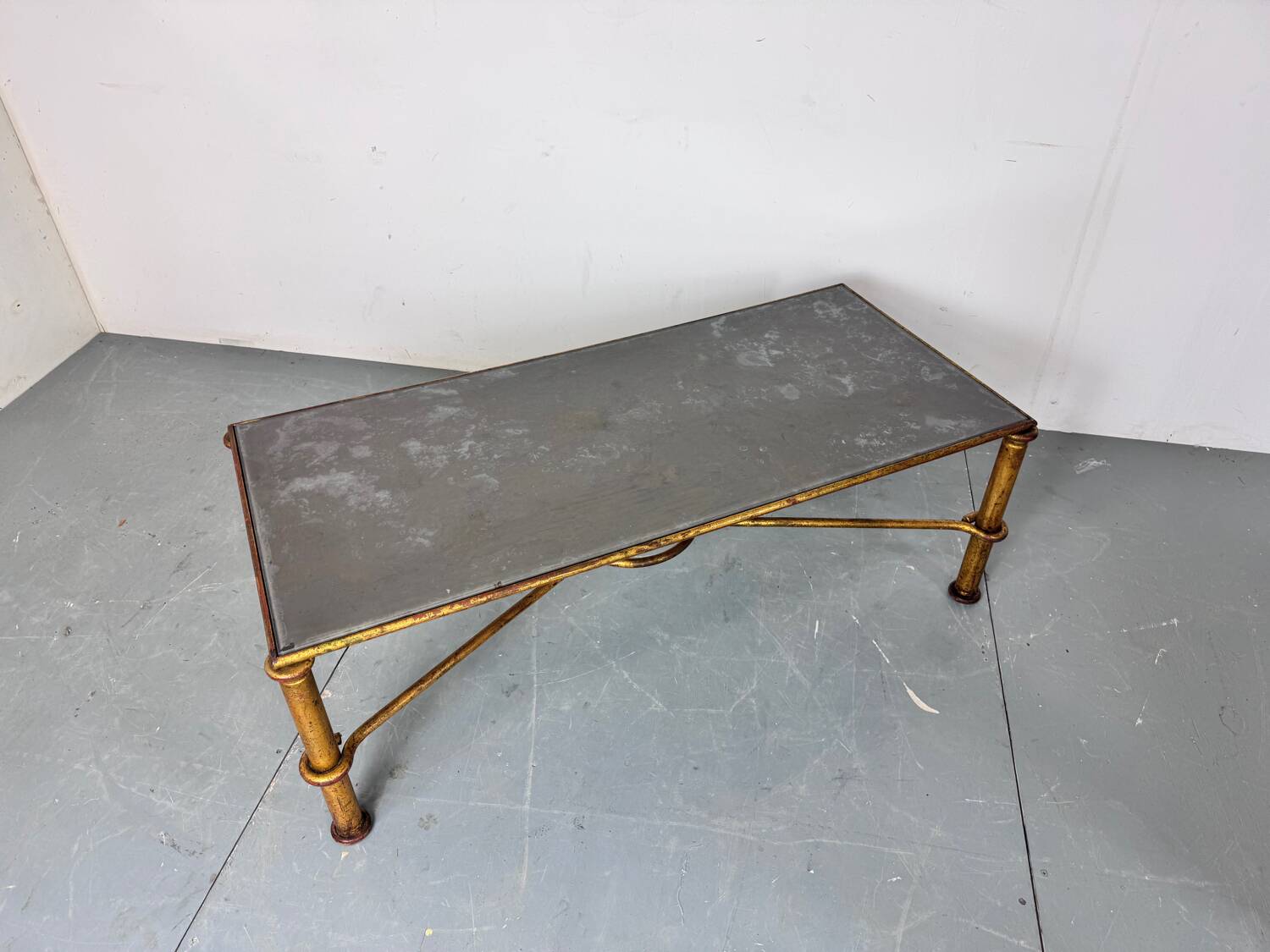Gilded Regency coffee table by Giovani Banci for Hermès, Italy, 1970s
