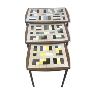 Pull-out tables vintage design annees 60
