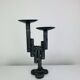 Brutalist iron candlestick, vintage