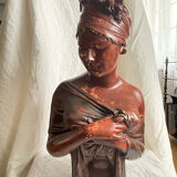 Bust of the Recamier in painted plaster