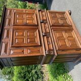 Meuble cabinet louis xiii double corps armoire renaissance ancien