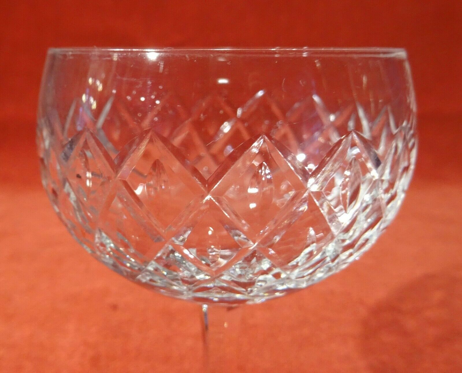 Set of 6 engraved crystal walking glasses