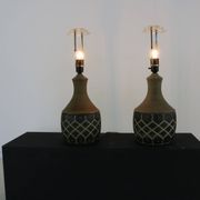 2 pieds de lampes de table en céramique Chris Keramik Haslev, années 1960