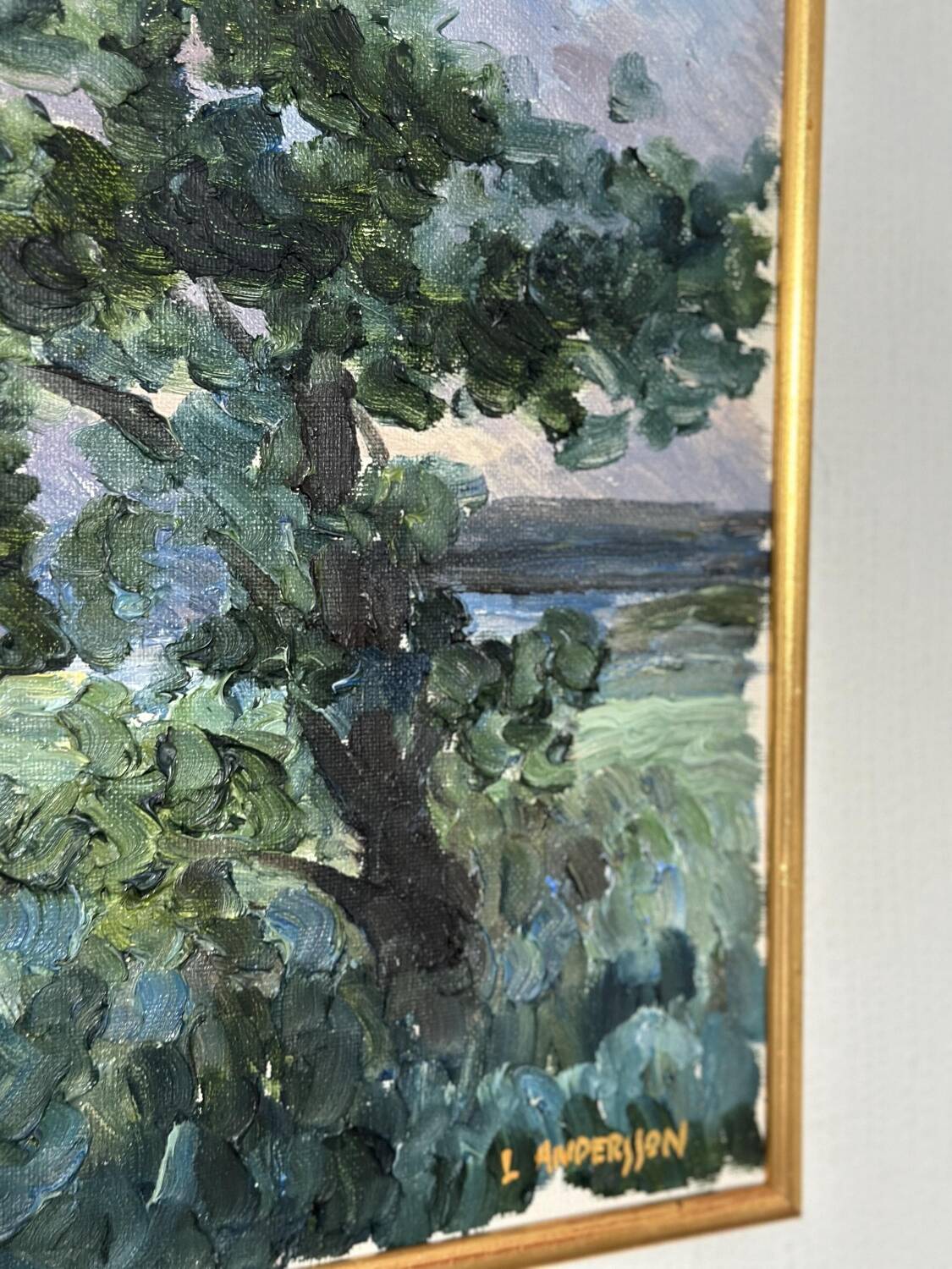 Swedish Oil on Canvas – “Tree” By  LARS BJÖNNI ANDERSSON