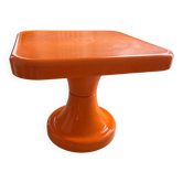 Orange plastic coffee table S.e.l.a.p.