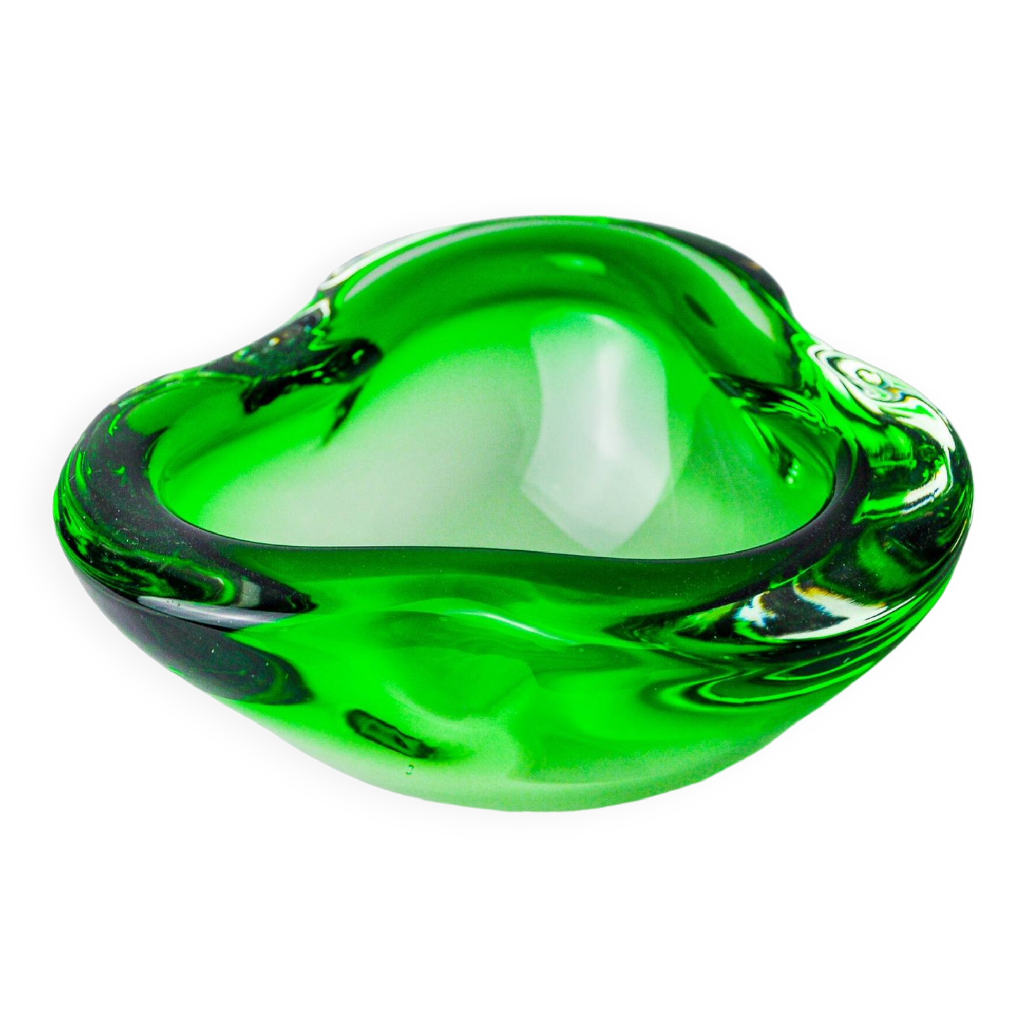 Green Sommerso ashtray by Seguso, Murano glass, Italy, 1970