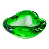 Green Sommerso ashtray by Seguso, Murano glass, Italy, 1970