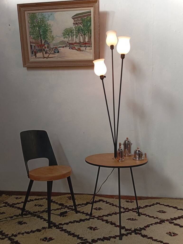 1950s tripod floor lamp