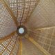 Vintage conical rattan/wicker ceiling lampshade