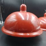Rare x2 Lita pendant light design industrial lamp factory sheet metal 1960/70 loft