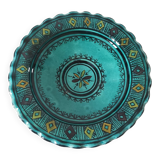 Moroccan handmade turquoise earthenware plate – Safi