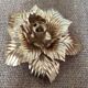 Applique fleur en métal doré