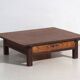 Antique Japanese coffee table with a through drawer in keyaki – Japan, circa 1920.