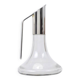 Carafe, décanteur, pichet Riedel Mesa élégant en argent et cristal, Italie, années 1980.