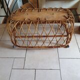 Vintage rattan crib