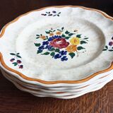 5 flat earthenware plates from Longchamp - Mistral