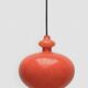 Mid-century Swedish space-age glass pendant lamp by Hans-Agne Jakobsson for Staff and Holmegaard, 1960s.