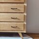 Commode vintage chêne et pieds compas rénovée