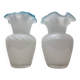 2 vases vintage en verre de Murano Swirl, années 1970