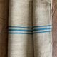 Hemp grain bag, blue stripes