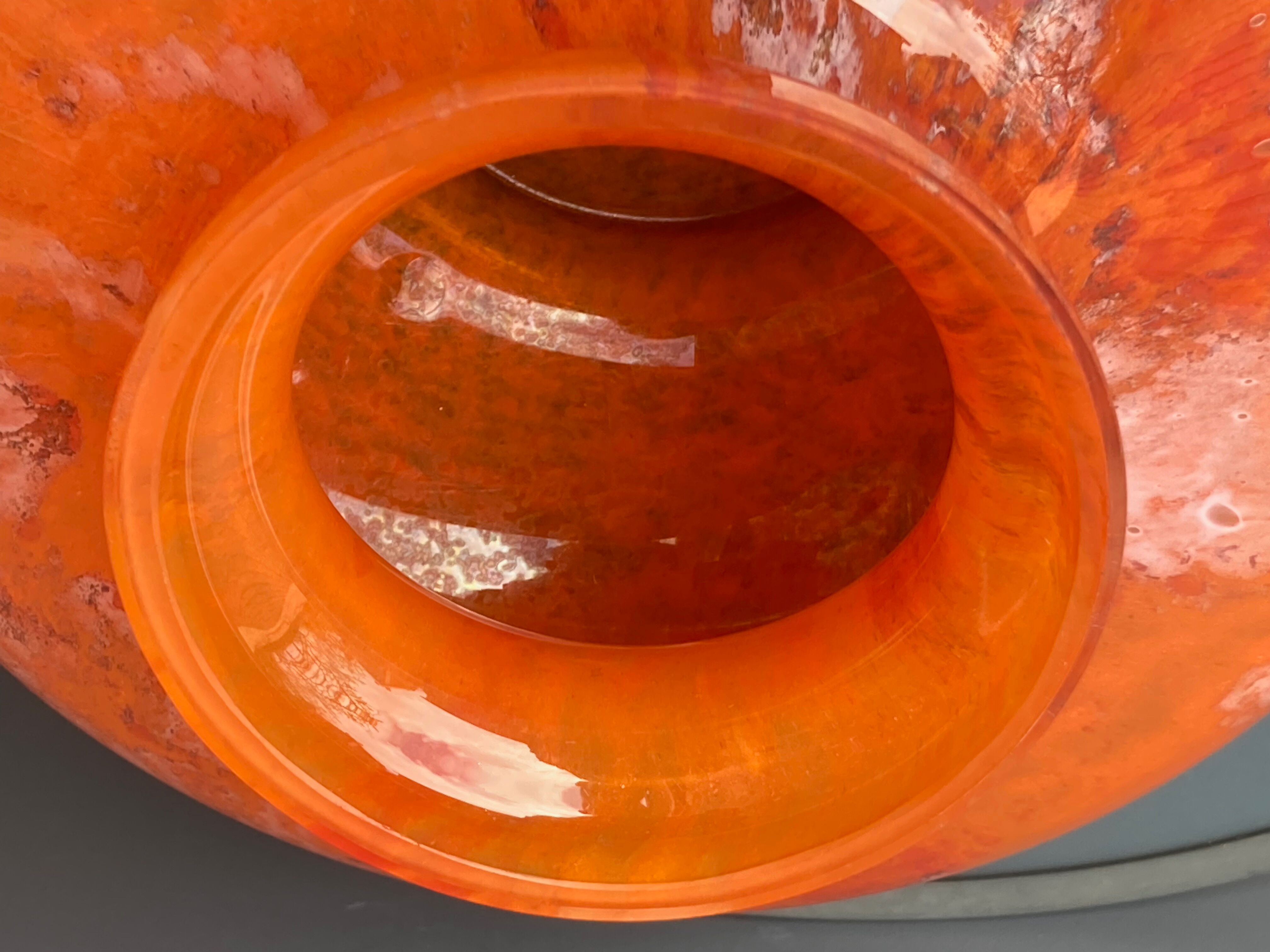 Large art-deco vase le lorrain glassware Daum Nancy 1925