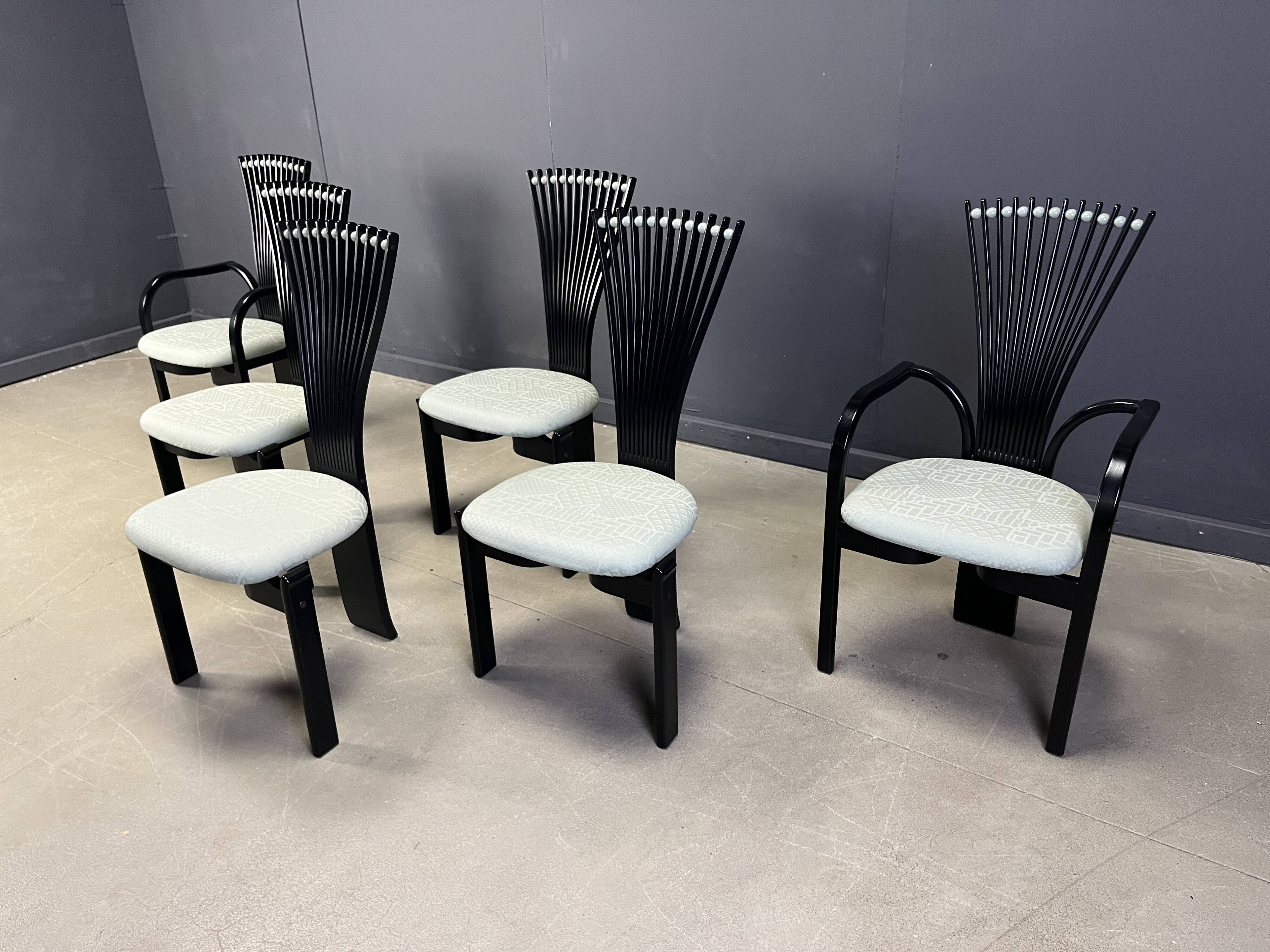 Totem chairs by Torstein Nilsen for Westnofa, 1980s set of 6