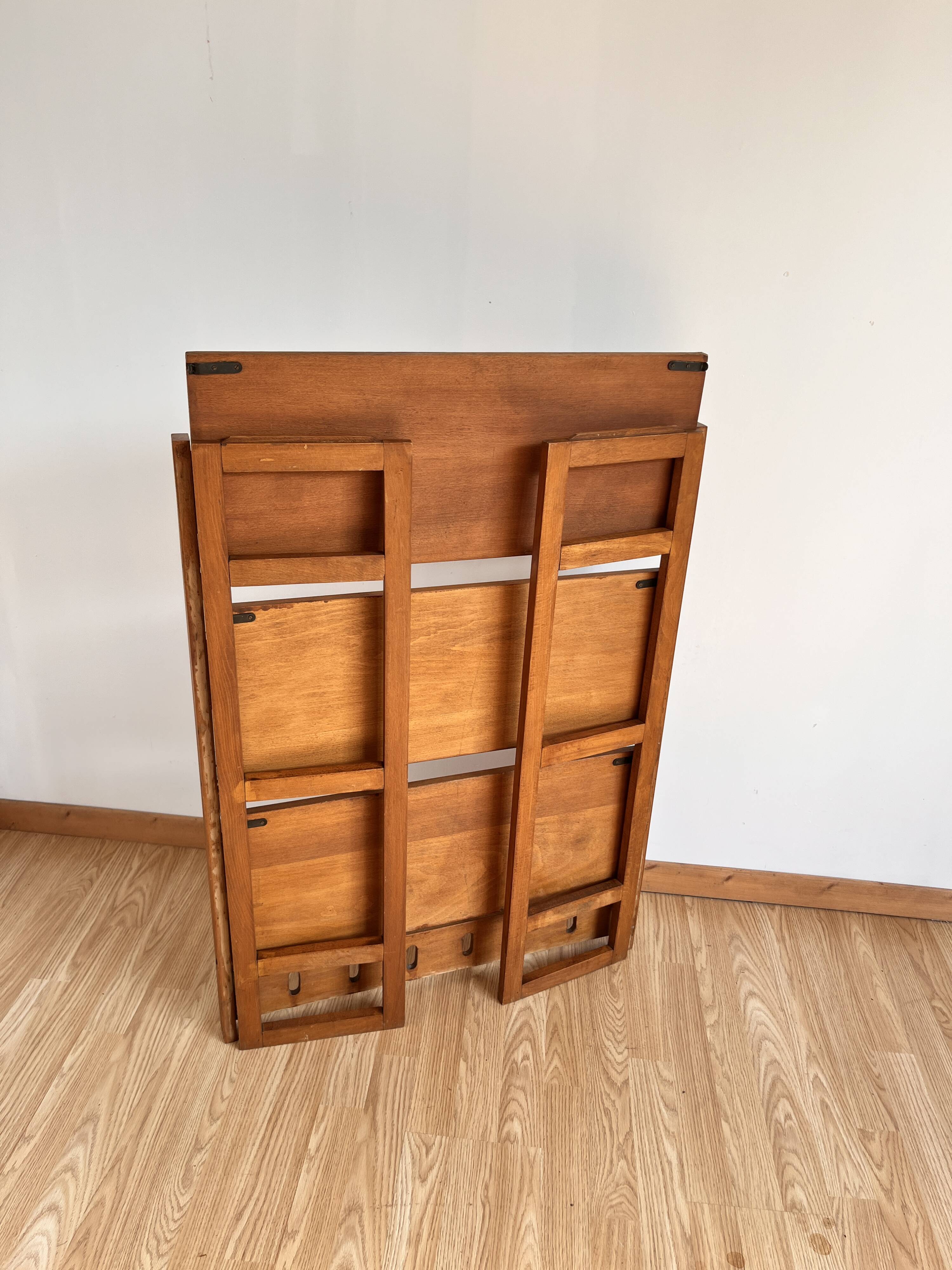 vintage folding librarian's shelf
