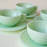 Art-deco opaline cups