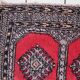 Vintage carpet Uzbek Bukhara handmade 63cm x 103cm 1970s